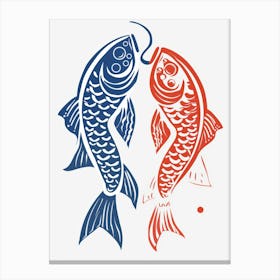 Chinese Zodiac Fish Canvas Print