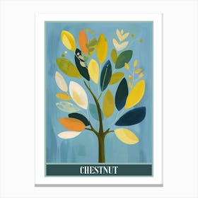 Chestnut Tree Flat Illustration 1 Poster Canvas Print