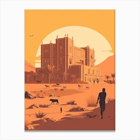 Khartoum Sudan Travel Illustration 1 Canvas Print