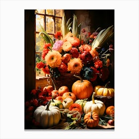 Vintage Harvest Delight Canvas Print