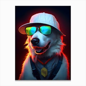 American White Shepherd Dog Canvas Print