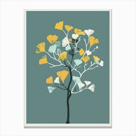 Ginkgo Tree Flat Illustration 5 Canvas Print