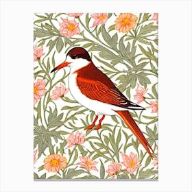 Common Tern William Morris Style Bird Canvas Print