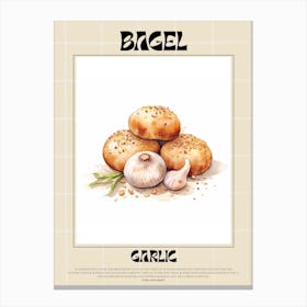 Garlic Bagel 2 Canvas Print