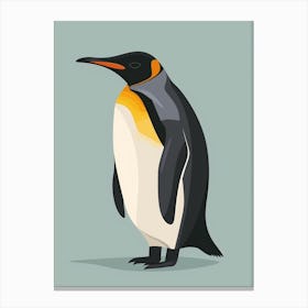 King Penguin Grytviken Minimalist Illustration 1 Canvas Print