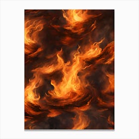 Flames Of The Fire Canvas Print