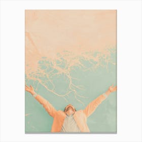 Man With Arms Outstretched Canvas Print