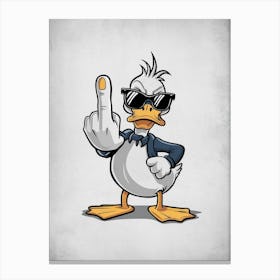 Duck With Sunglasses Canvas Print