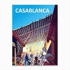 Casablanca, Vintage Travel Poster Canvas Print