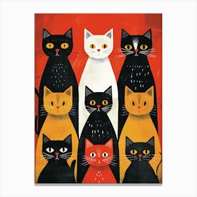 Group Of Cats Canvas Print