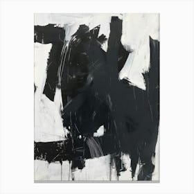 Black And White Abstract Painting 28 Canvas Print