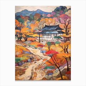 Autumn Gardens Painting Japanese Gardens 1 Canvas Print