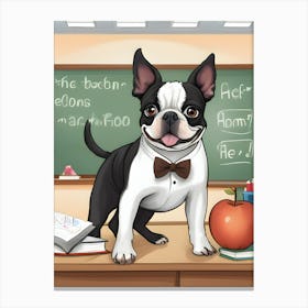 Boston Terrier-Reimagined 36 Canvas Print