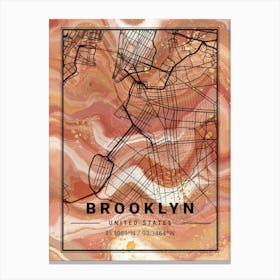 Brooklyn Map Canvas Print