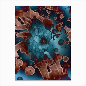 Watercolor Abstraction Blue Space Canvas Print