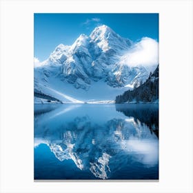 Mountain Reflected In Water 1 Canvas Print