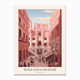 The Reina Sofia Museum Madrid Spain Travel Poster Canvas Print