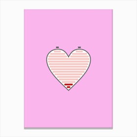 All Out Of Love Pink Canvas Print