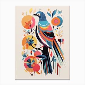 Colourful Scandi Bird Eagle 3 Canvas Print