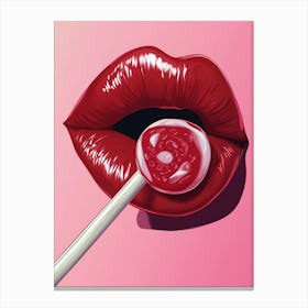 Lollipop Lips Canvas Print