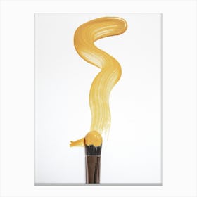 Golden Makeup Brush Canvas Print