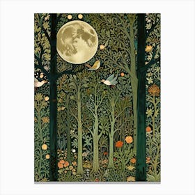 William Morris Moonlight In The Forest 8 Canvas Print