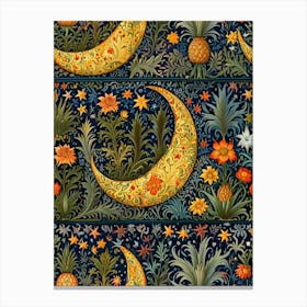 William Morris Moon And Pineapples Canvas Print