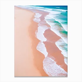 South Curl Curl Beach, Australia Pink Photography Canvas Print