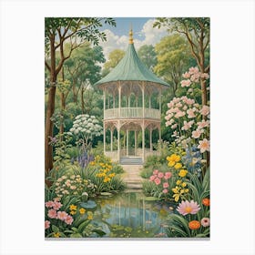 Secret Serene Garden Sanctuary Canvas Print