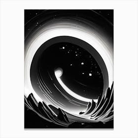Galaxy Noir Comic Space Canvas Print