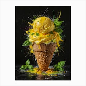 Ice Cream Cone With Sprinkles 1 Canvas Print