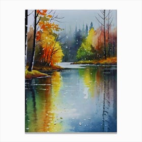 Autumn By The River Canvas Print