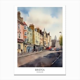 Bristol Watercolour Travel Poster 3 Canvas Print
