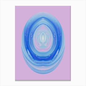 Pastel Healing Crystal Blue And Pink Canvas Print