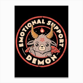 Emotional Support Demon - Funny Evil Baphomet Gift Canvas Print