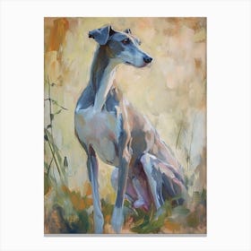 Greyhound Acrylic Painting 6 Canvas Print