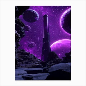 Purple Planets Canvas Print