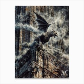 Dragon On A Tower 1 Canvas Print