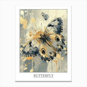 Butterfly Precisionist Illustration 1 Poster Canvas Print