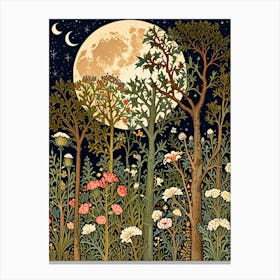 William Morris Moonlight In The Woods 73 Canvas Print