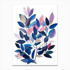 'Blue Leaves' 8 Canvas Print