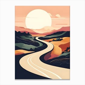 Road To The Sunset Canvas Print