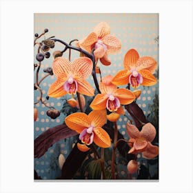 Surreal Florals Monkey Orchid 2 Flower Painting Canvas Print