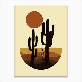 Cactus In The Desert 41 Canvas Print