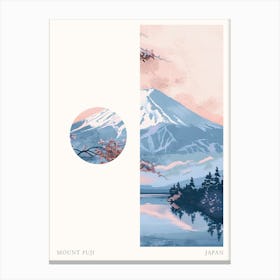 Mount Fuji Japan 2 Cut Out Travel Poster Canvas Print