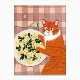 Cat And Ravioli 1 Canvas Print