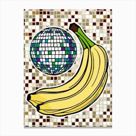 Banana And Disco Ball 2 Canvas Print