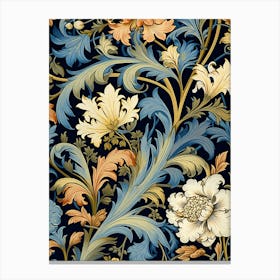 William Morris-inspired pattern blooms with elegance 3 Canvas Print