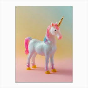 Glitter Pastel Unicorn Toy Canvas Print