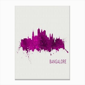 Bangalore India City Purple Canvas Print